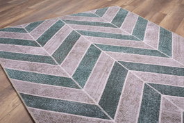 Conceptum Jazz Chenille - Green AL 49 Alfombra 150 x 230 cm, Poliéster Suave y Resistente